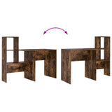 Desk Smoked Oak 131.5 x 50 x 106.5 cm Engineered Wood 869302