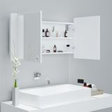 LED Bathroom Mirror Cabinet White 90x12x45 cm Acrylic 804972