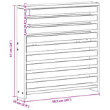 Armrests Module 2 pcs White 58.5 x 10 x 61 cm Solid Acacia Wood 901526