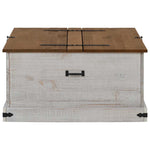 Storage Chest HALDEN White 91x91x47 cm Solid Wood Pine 4018406