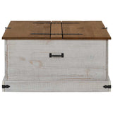 Storage Chest HALDEN White 91x91x47 cm Solid Wood Pine 4018406