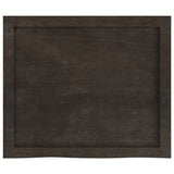 Wall Shelf Dark Brown 60x50x cm Treated Solid Wood Oak 363771