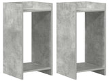 Plant Stand 2 pcs Concrete Grey 30 x 30 x 80 cm Engineered Wood 899585