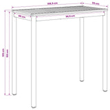 Garden Bar Table Natural and White 108.5 x 55 x 105 cm 901341