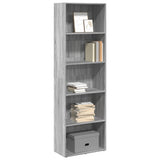 Bookcase Grey Sonoma 60x30x189 cm Engineered Wood 857922