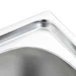 ZNTS Kitchen Sink Double Basin with Strainer & Trap Stainless Steel 145074