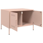 ZNTS Coffee Table Pink 68x50x50.5 cm Steel 843031