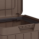 Outdoor Garbage Bin Brown 38x38x65 cm PP 364226