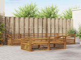 Outdoor Sofa Set 7 pcs Natural Solid Acacia Wood 3373634