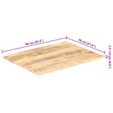 Table Top Solid Mango Wood 15-16 mm 90x70 cm 286018