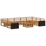 Outdoor Sofa Set 10 pcs Natural Solid Acacia Wood 3383872