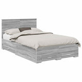 Bed Frame with Drawer Grey Sonoma 120 x 200 cm Engineered Wood 3410918