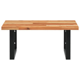 Basin Shelf Wall Mounted Steel and Solid Wood Acacia 3302769