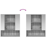 Bathroom Mirror Cabinet Grey Sonoma 60 x 14.5 x 70 cm 889188