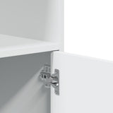 Rolling Cabinet White 55x40x91 cm Engineered Wood 853182