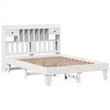 Bed Frame without Mattress White 140x190 cm Solid Wood Pine 3308856