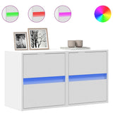 TV Wall Cabinets with LED Lights 2 pcs White 41x31x45 cm 852272