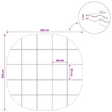 Pool Ground Mat 25 pcs 292 cm Round EVA Foam Black 42042636