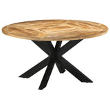 Dining Table 150x76 cm Solid Rough Wood Mango 351710
