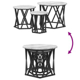 Nesting Side Table 3 pcs Grey Sonoma Engineered Wood and Steel 868258