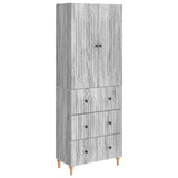 Cabinet Set 2 pcs Grey Sonoma 66 x 34.5 x 90 cm Engineered Wood 3416463