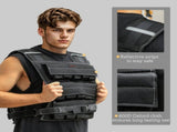 30KG Adjustable Weighted Vest, Running Weight Vest, with 30 Metal Weights, Reflective Strips, for T3398P425066