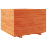 ZNTS Garden Planter Wax Brown 70x70x49.5 cm Solid Wood Pine 3282526