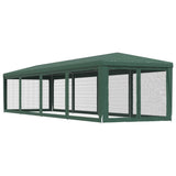 Party Tent with 10 Mesh Sidewalls Green 3x12 m HDPE 319248
