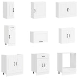 14 Piece Kitchen Cabinet Set "Kalmar" White Engineered Wood 3314971
