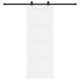 Sliding Door ORKDAL 78 x 211 cm Engineered Wood White and Black 3450094
