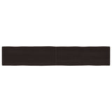 Table Top Dark Brown 220x40x cm Treated Solid Wood Live Edge 364052