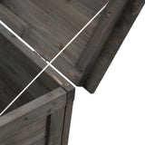 Garden Storage Box Anthracite 198.5x50x56.5 cm Solid Wood Fir 364762