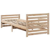 Bed Frame with Headboard Brown 80 x 200 cm Engineered Wood 877206