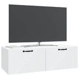 Wall-Mounted TV Cabinet White 98 x 41 x 30 cm Engineered Wood 898695