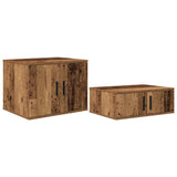 Storage Bed Frame with Storage Old Wood 90 cm Engineered Wood 3335587