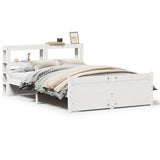 Bed Frame with Headboard without Mattress White 140x190 cm 3306014