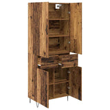 Highboard with Drawer 2 pcs Old Wood Engineered Wood and Glass 3415745