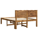 Double Bed Frame with Headboard ROSTOCK Natural 140 x 190 cm 3405444