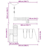 Outdoor Playset Pine and Blue Treated Pinewood, Polypropylene Large 3155851