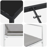 Garden Dining Set Folding 5 pcs White Textilene and steel 3379336