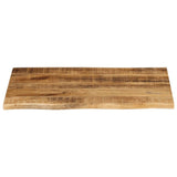 Table Top 70x60x3.8 cm Live Edge Solid Wood Rough Mango 370403
