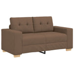 ZNTS 3-Piece Sofa Set with Cushions - Brown Fabric 3324632
