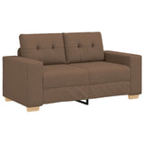 ZNTS 3-Piece Sofa Set with Cushions - Brown Fabric 3324632