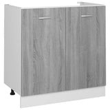 Sink Bottom Cabinet Lyon Grey Sonoma 80x46x81.5 cm Engineered Wood 815565