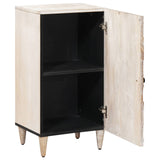 Sideboard with Storage White 40 x 33.5 x 75 cm Solid Mango Wood 4018392