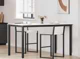 Bar Table White 140 x 80 x 105 cm Solid Pine Wood 892808