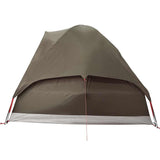 ZNTS Camping Tent Dome 4-Person Brown Waterproof 4009643