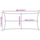Sunshade Sail 160 g/m Taupe 3x6 m HDPE 311405