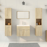 ZNTS 5 Piece Bathroom Furniture Set Sonoma Oak Engineered Wood 3325011