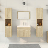 5 Piece Bathroom Furniture Set Sonoma Oak Engineered Wood 3325011